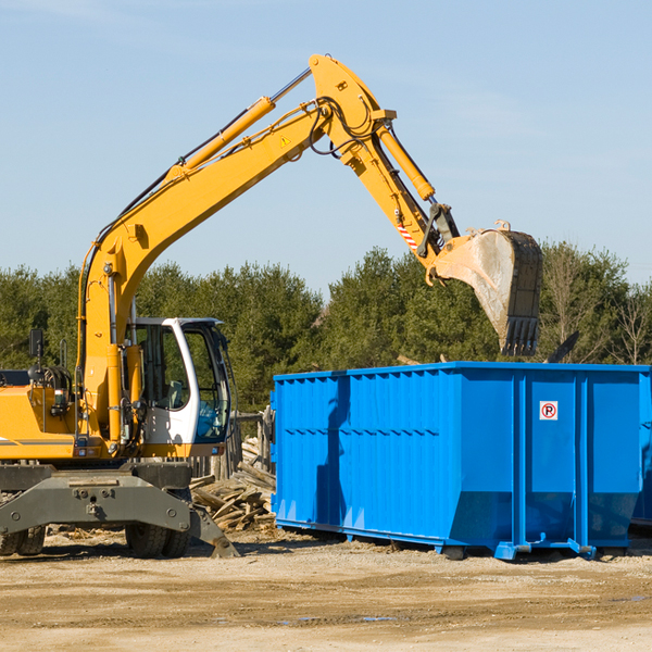 what size residential dumpster rentals are available in Minnehaha Washington